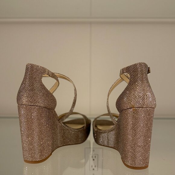 Sparkle Wedge Holiday Sandal Jessica Simpson 7.5 NWT - Picture 3 of 10